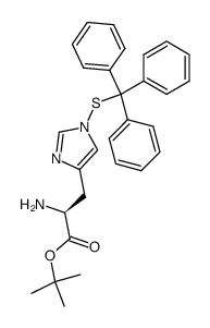 N-1-tritylsulfenyl-L-histidine tert-butyl ester Structure