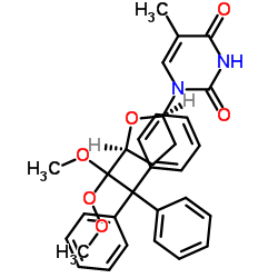 5'-O-Dimethoxytrityl-deoxythymidine Structure