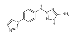 N3-(4-(1H-咪唑-1-基)苯基)-1H-1,2,4-噻唑-3,5-二胺结构式