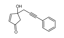 4-hydroxy-4-(3-phenylprop-2-ynyl)cyclopent-2-en-1-one结构式