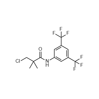 N-(3,5-双(三氟甲基)苯基)-3-氯-2,2-二甲基丙酰胺结构式