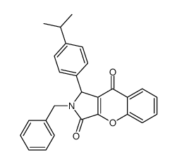 2-benzyl-1-(4-propan-2-ylphenyl)-1H-chromeno[2,3-c]pyrrole-3,9-dione结构式