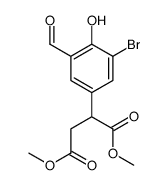 DIMETHYL 2-(3-BROMO-5-FORMYL-4-HYDROXYPHENYL)SUCCINATE Structure