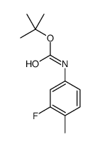 tert-butyl N-(3-fluoro-4-methylphenyl)carbamate结构式