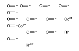 tri-μ-carbonyltetracarbonyl(pentacarbonyldicobalt)dirhodium Structure