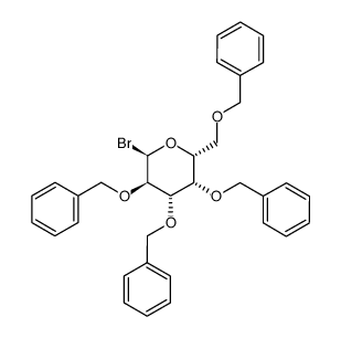 2,3,4,6-tetra-O-benzyl-α-D-galactopyranosyl bromide Structure