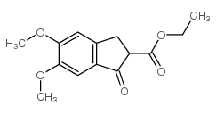 Ethyl 2,3-dihydro-5,6-dimethoxy-1-oxo-1H-indene-2-carboxylic ester Structure