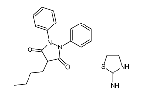 4-butyl-1,2-diphenylpyrazolidine-3,5-dione, compound with 4,5-dihydrothiazol-2-amine (1:1) Structure