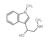 2-(methylamino)-1-(1-methylindol-3-yl)ethanol结构式
