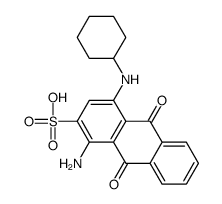 1-amino-4-(cyclohexylamino)-9,10-dihydro-9,10-dioxoanthracene-2-sulphonic acid picture