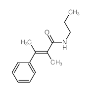 (E)-2-methyl-3-phenyl-N-propyl-but-2-enamide结构式