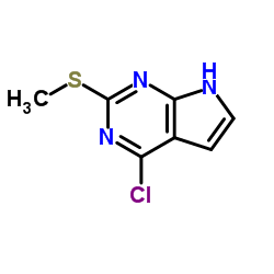 4-氯-2-(甲硫基)-7H-吡咯并[2,3-D]嘧啶结构式