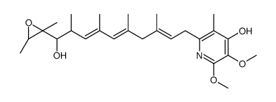 2-[(2E,5E,7E)-10-(2,3-dimethyloxiran-2-yl)-10-hydroxy-3,5,7,9-tetramethyldeca-2,5,7-trienyl]-5,6-dimethoxy-3-methyl-1H-pyridin-4-one Structure