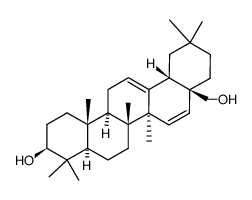 Oleana-12,15-diene-3β,28-diol结构式
