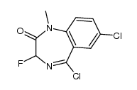 1-methyl-3-fluoro-5,7-dichloro-2,3-dihydro-1H-1,4-benzodiazepin-2-one Structure