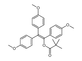 1,2,2-tris(4-methoxyphenyl)ethenyl 2,2-dimethylpropanoate结构式