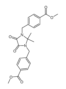 4,4'-(2,2-dimethyl-4,5-dioxo-imidazolidine-1,3-diyldimethyl)-bis-benzoic acid dimethyl ester结构式