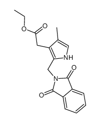 (4-methyl-2-phthalimidomethyl-pyrrol-3-yl)-acetic acid ethyl ester结构式
