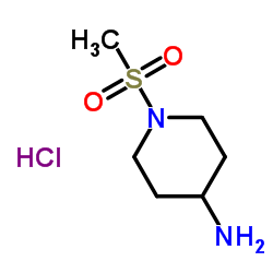 1-(methylsulfonyl)piperidin-4-amine hydrochloride Structure
