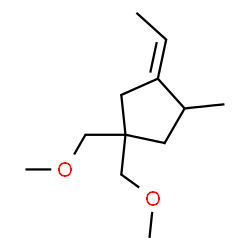 Cyclopentane, 3-ethylidene-1,1-bis(methoxymethyl)-4-methyl-, (3E)- (9CI) Structure