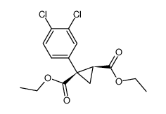 (1R,2S)-diethyl 1-(3,4-dichlorophenyl)cyclopropane-1,2-dicarboxylate结构式