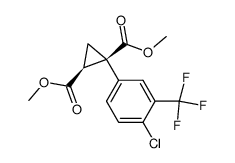 (1R,2S)-dimethyl 1-(4-chloro-3-(trifluoromethyl)phenyl)cyclopropane-1,2-dicarboxylate结构式
