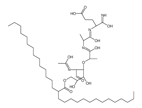 (4R)-4-[[(2S)-2-[[(2R)-2-[(2R,3R,4R,5R)-2-acetamido-4,5-dihydroxy-1-oxo-6-(2-tetradecylhexadecanoyloxy)hexan-3-yl]oxypropanoyl]amino]propanoyl]amino]-5-amino-5-oxopentanoic acid Structure