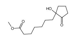 methyl 7-(1-hydroxy-2-oxocyclopentyl)heptanoate Structure