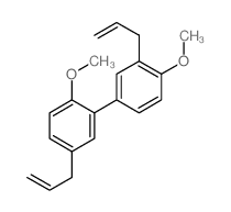 1-methoxy-4-(2-methoxy-5-prop-2-enyl-phenyl)-2-prop-2-enyl-benzene结构式