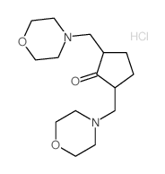 2,5-bis(morpholin-4-ylmethyl)cyclopentan-1-one结构式