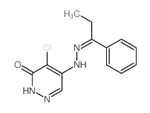 3(2H)-Pyridazinone,4-chloro-5-[2-(1-phenylpropylidene)hydrazinyl]- picture