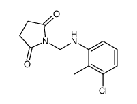 N-(2-Methyl-3-chloroanilinomethyl)succinimide结构式