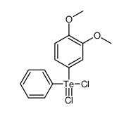 Dichloro(3,4-dimethoxyphenyl)phenyltellurium(IV) Structure