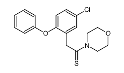 2-(5-chloro-2-phenoxyphenyl)-1-Morpholinoethanethione结构式