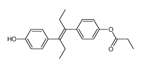 4'-hydroxy-4-propionyloxy-α.α'-diethyl-trans-stilbene结构式