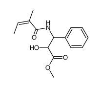methyl (Z)-2-hydroxy-3-(2-methylbut-2-enamido)-3-phenylpropanoate Structure