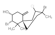 Spiro[5.5]undecan-3-ol,2,9-dibromo-8-chloro- 1,1,9-trimethyl-5-methylene-,(2S,3R,6S,8S,- 9S)-结构式