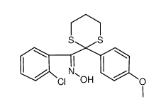 (Z)-(2-chlorophenyl)(2-(4-methoxyphenyl)-1,3-dithian-2-yl)methanone oxime结构式