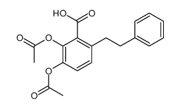 2,3-Bis(acetyloxy)-6-(2-phenylethyl)benzoic acid Structure