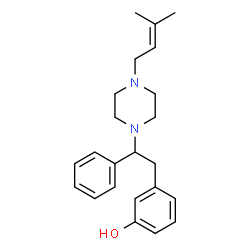 1-(3-methyl-2-butenyl)-4-(2-(3-hydroxyphenyl)-1-phenylethyl)piperazine Structure
