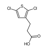 3-(2,5-dichlorothiophen-3-yl)propanoic acid结构式