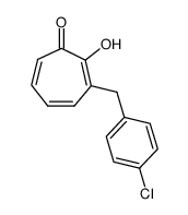 3-(4-chlorobenzyl)-2-hydroxycyclohepta-2,4,6-trien-1-one结构式