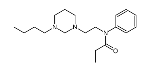 N-[2-(3-n-butylhexahydropyrimidino)ethyl]propionanilide结构式