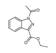 ethyl 1-acetyl-1H-indazole-3-carboxylate结构式