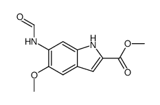 methyl 6-formamido-5-methoxy-1H-indole-2-carboxylate结构式