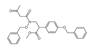 methyl 3-(N-(benzyloxy)-3-oxobutanamido)-2-(4-(benzyloxy)phenyl)propanoate Structure