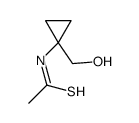 N-[1-(hydroxymethyl)cyclopropyl]ethanethioamide结构式