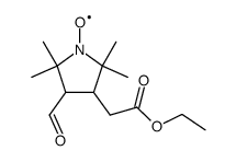 ethyl (1-oxyl-4-formyl-2,2,5,5-tetramethylpyrrolidin-3-yl)-acetate结构式