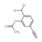 Benzonitrile, 3-(acetyloxy)-4-(dibromomethyl)- Structure