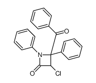 4-benzoyl-3-chloro-1,4-diphenylazetidin-2-one结构式